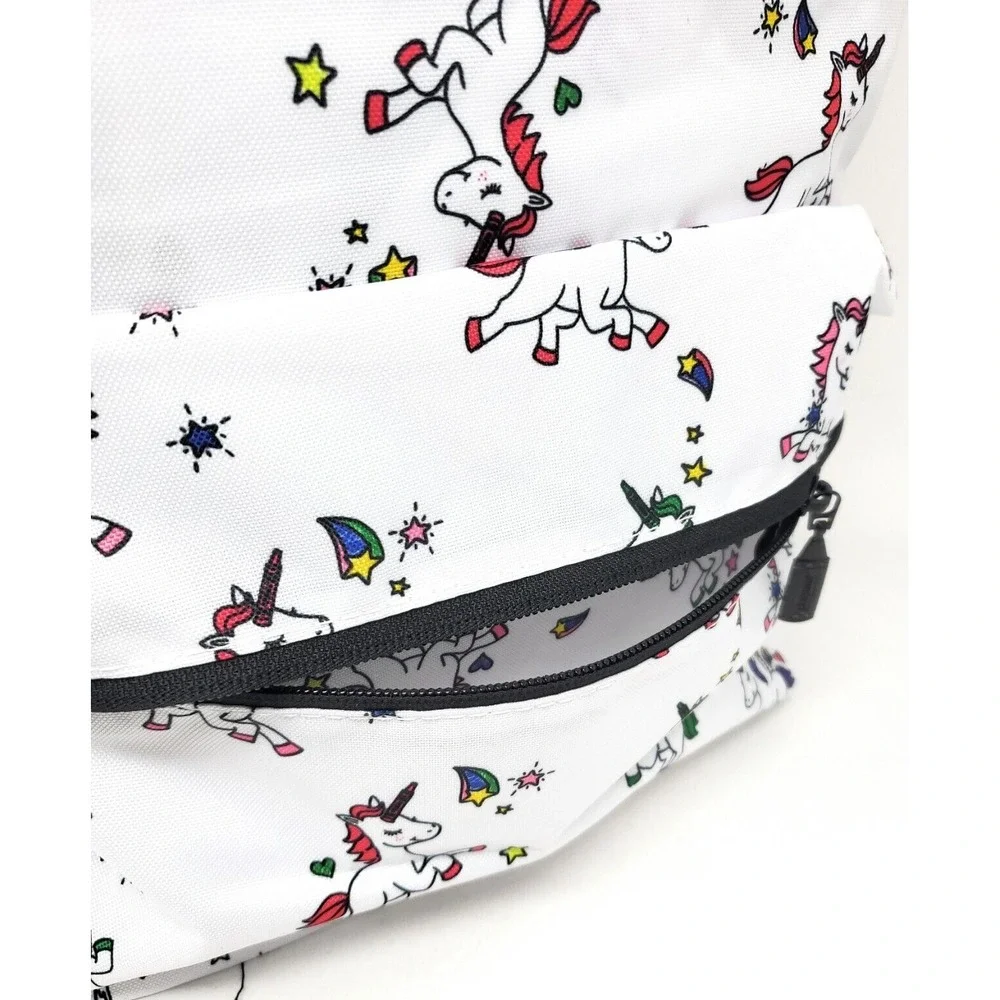 Crayola White All Over Unicorn Print Boys Girls Kids Backpack 15